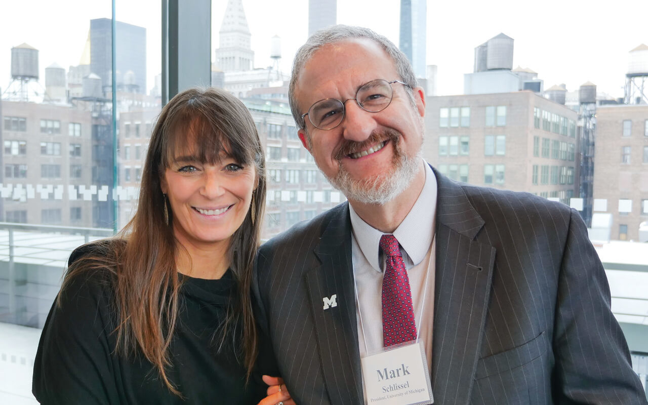Posse Founder + President Debbie Bial with the President of the University of Michigan, Mark Schlissel