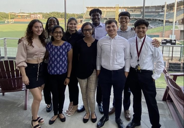 Vincent (back row, far right) with his Posse at Texas A&M. 